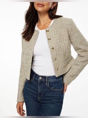 Tweed Cropped Blazer - New